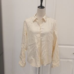 Lauren Ralph Lauren Cream Button-Down Shirt
